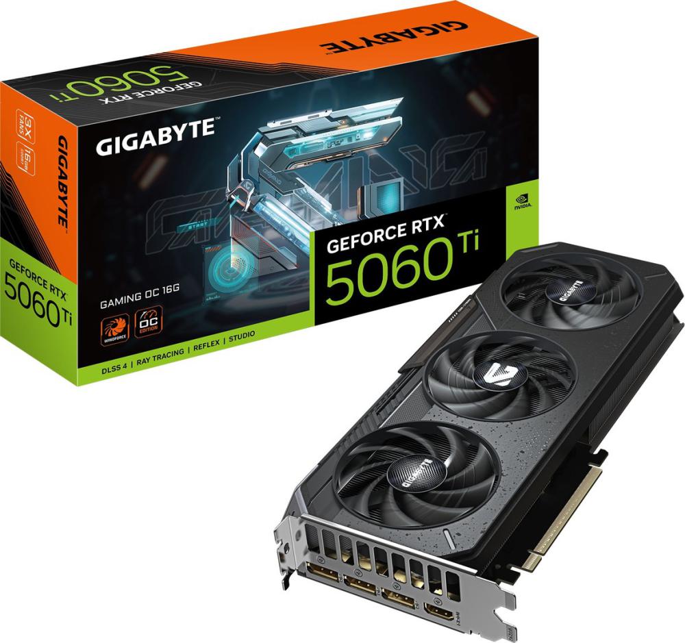 Видеокарта Gigabyte GeForce RTX 5060 Ti Gaming OC 16G GV-N506TGAMING OC-16GD