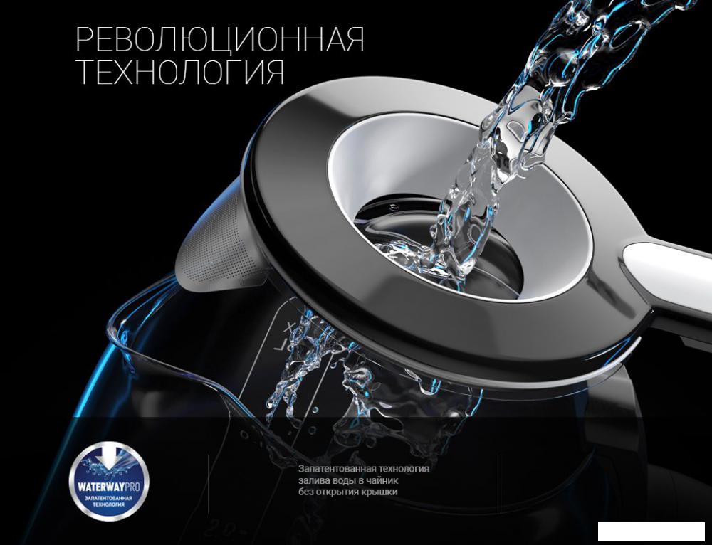 Электрический чайник Polaris PWK 1753CGL (черный/белый)