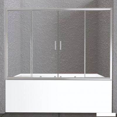 Стеклянная шторка для ванны BelBagno UNIQUE-VF-2-150/180-140-C-Cr