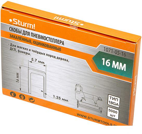 Скобы Sturm 1071-05-16 (5000 шт)
