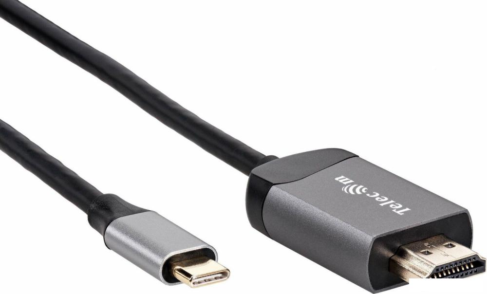 Адаптер Telecom TCC008T-1.8M USB Type-C - HDMI (1.8 м, черный)