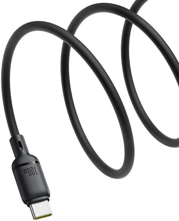 Кабель Baseus Silky Series Fast Charging Cable USB to Type-C 100W (2 м, черный)