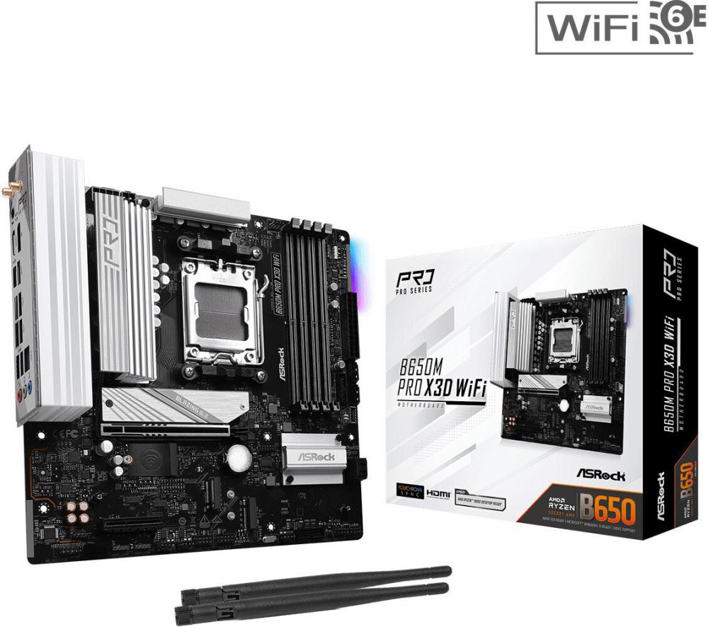 Материнская плата ASRock B650M Pro X3D WiFi