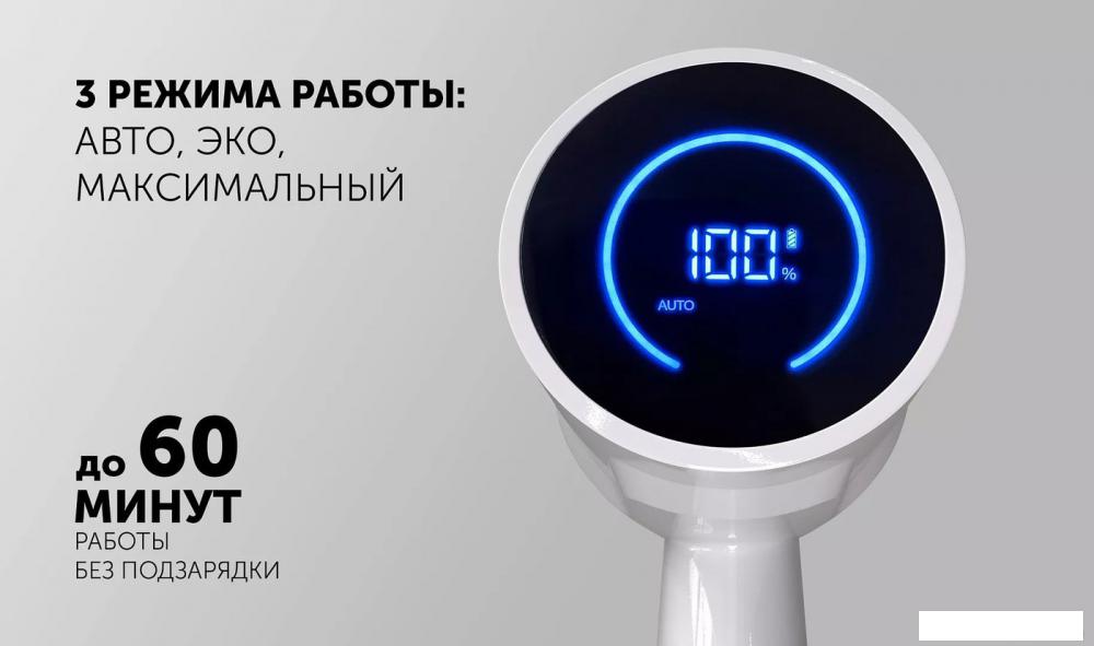 Вертикальный пылесос с влажной уборкой Polaris PVCS 4050 CyclonicPRO (белый)
