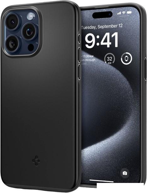 Чехол для телефона Spigen Thin Fit для iPhone 15 Pro ACS06686 (черный)