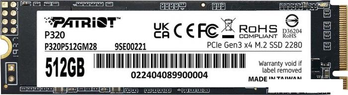 SSD Patriot P320 512GB P320P512GM28