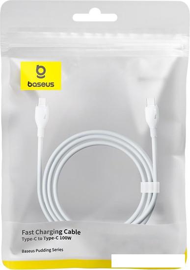 Кабель Baseus Pudding Series Fast Charging Cable 100W USB Type-C - USB Type-C (2 м, белый)
