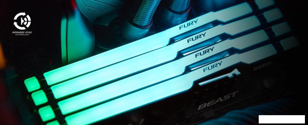 Оперативная память Kingston FURY Beast RGB 2x32ГБ DDR5 6000 МГц KF560C36BBEAK2-64