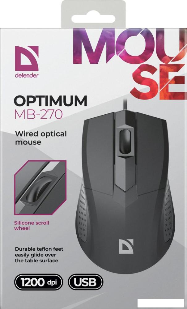 Мышь Defender Optimum MB-270 Pro (черный)