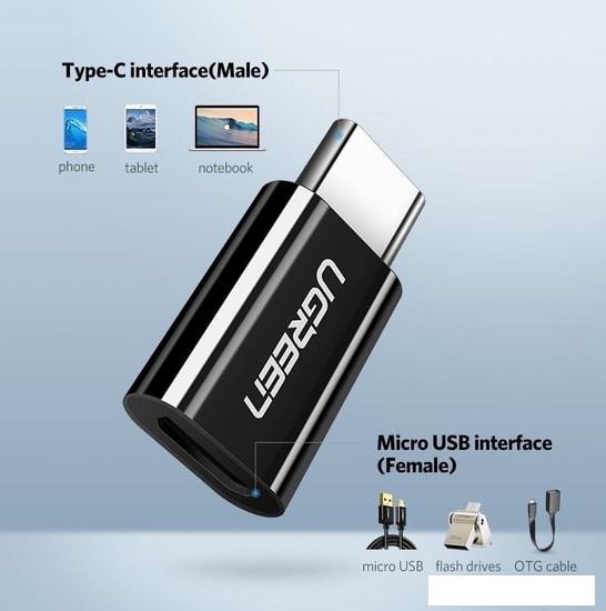 Адаптер Ugreen US157 30391 (черный)