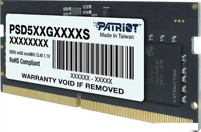 Оперативная память Patriot Signature Line 16ГБ DDR5 SODIMM 5200 МГц PSD516G520081S