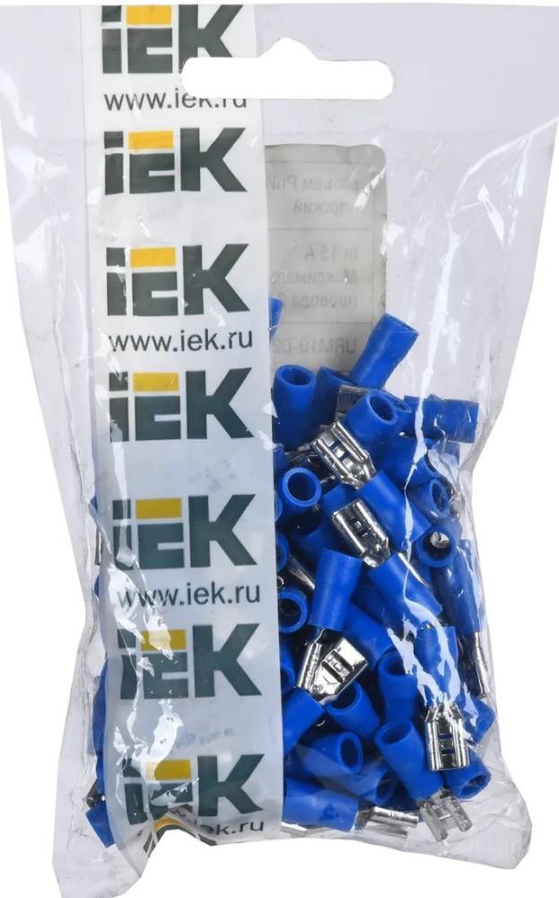 Разъем плоский IEK Рпим URM10-D25-D23-5 (100 шт, синий)
