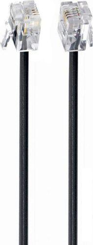 Кабель Cablexpert TC6P4C-2M-BK RJ11 - RJ11 (2 м, черный)