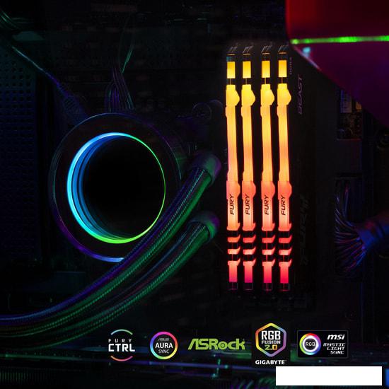 Оперативная память Kingston FURY Beast RGB 16ГБ DDR4 3600 МГц KF436C18BB2A/16