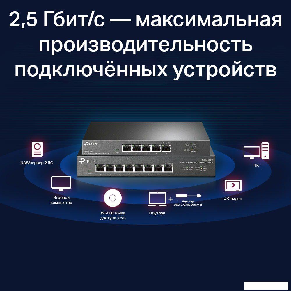 Неуправляемый коммутатор TP-Link TL-SG108-M2