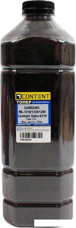 Тонер Content для Samsung ML-1210/1220/1250/Lexmark Optra E210 Тип 1.9 700 г