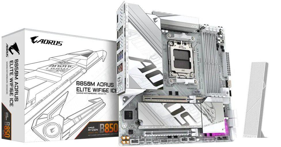 Материнская плата Gigabyte B850M Aorus Elite WiFi6E Ice (rev. 1.0)