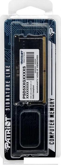 Оперативная память Patriot Signature Line 16ГБ DDR5 SODIMM 5200 МГц PSD516G520081S