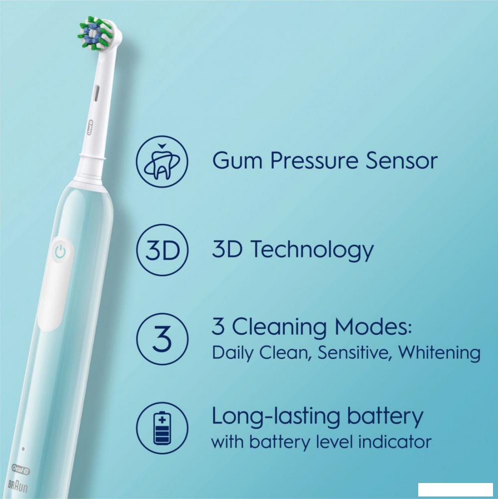 Комплект зубных щеток Oral-B Pro Series 1 D305.523.3H (2 шт, черный/бирюзовый)