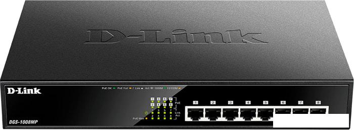 Неуправляемый коммутатор D-Link DGS-1008MP/B1A