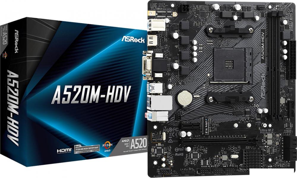 Материнская плата ASRock A520M-HDV
