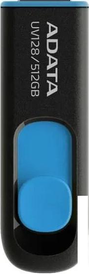 USB Flash ADATA DashDrive UV128 512GB (черный/синий)
