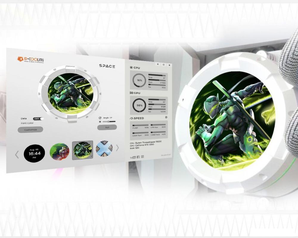 Жидкостное охлаждение для процессора ID-Cooling SL240 White