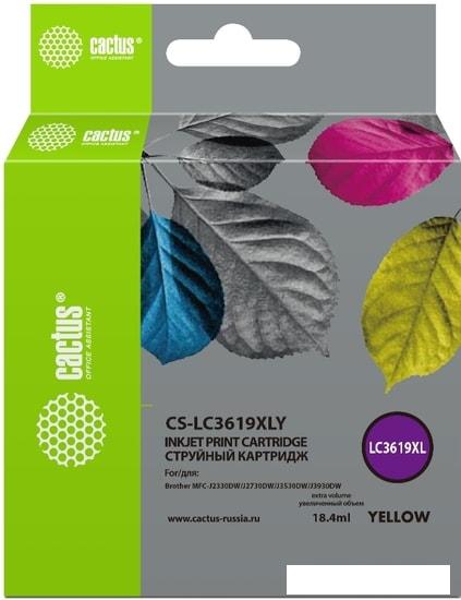 Картридж CACTUS CS-LC3619XLY (аналог Brother LC3619XLY)