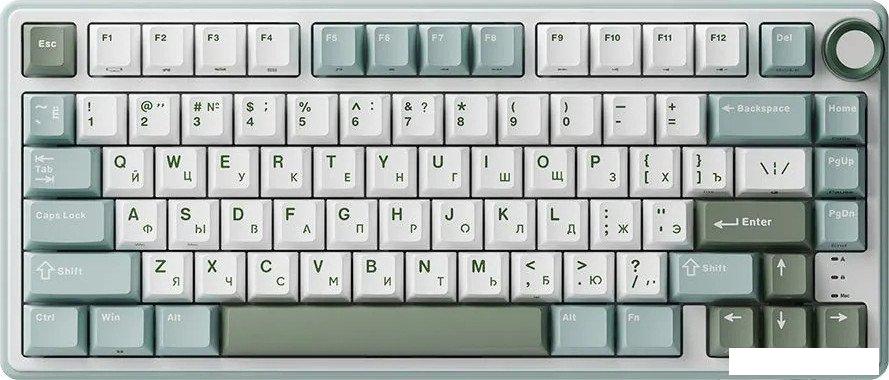 Клавиатура Royal Kludge R75 RGB Sky Cyan (RK Brown)