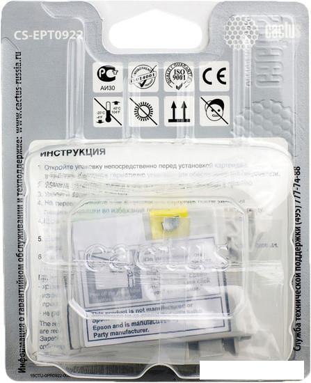 Картридж CACTUS CS-EPT0922 (аналог Epson EPT09224A10 (C13T10824A10))