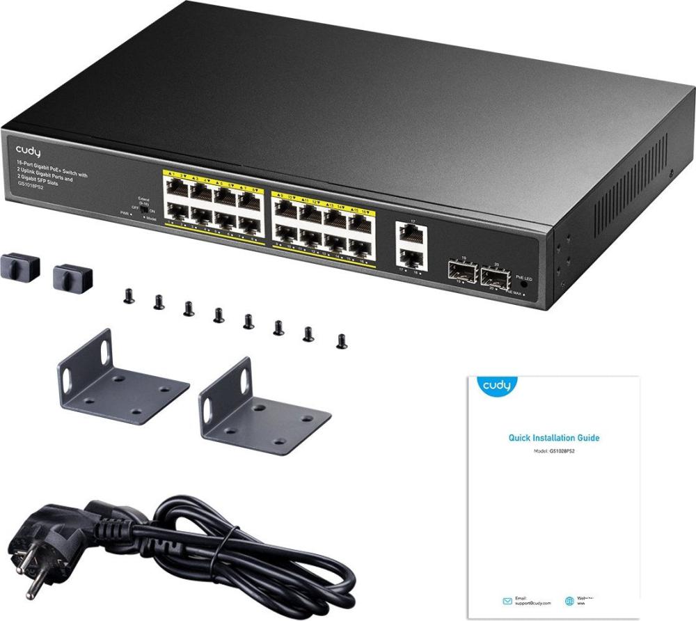 Неуправляемый коммутатор Cudy GS1018PS2 1.0