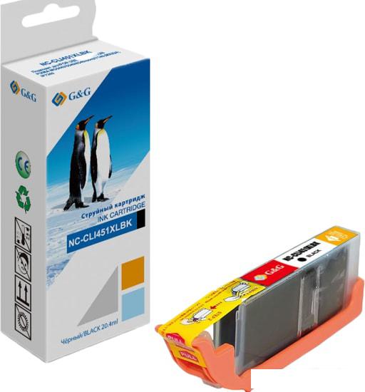 Картридж G&amp;G NC-CLI451XLBK (аналог Canon CLI-451BK XL)