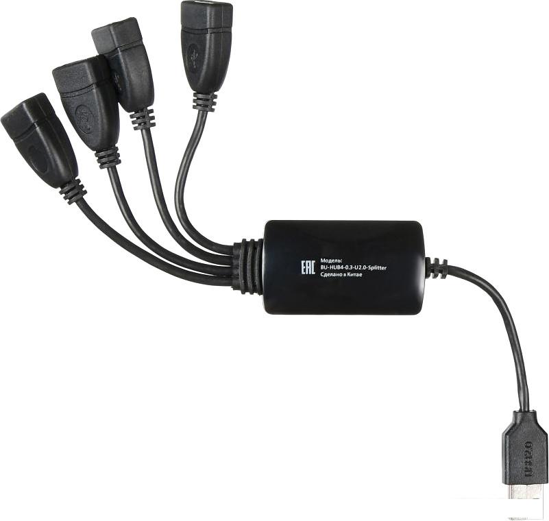 USB-хаб  Buro BU-HUB4-0.3-U2.0-Splitter
