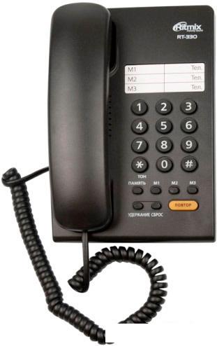 Телефонный аппарат Ritmix RT-330 (черный)