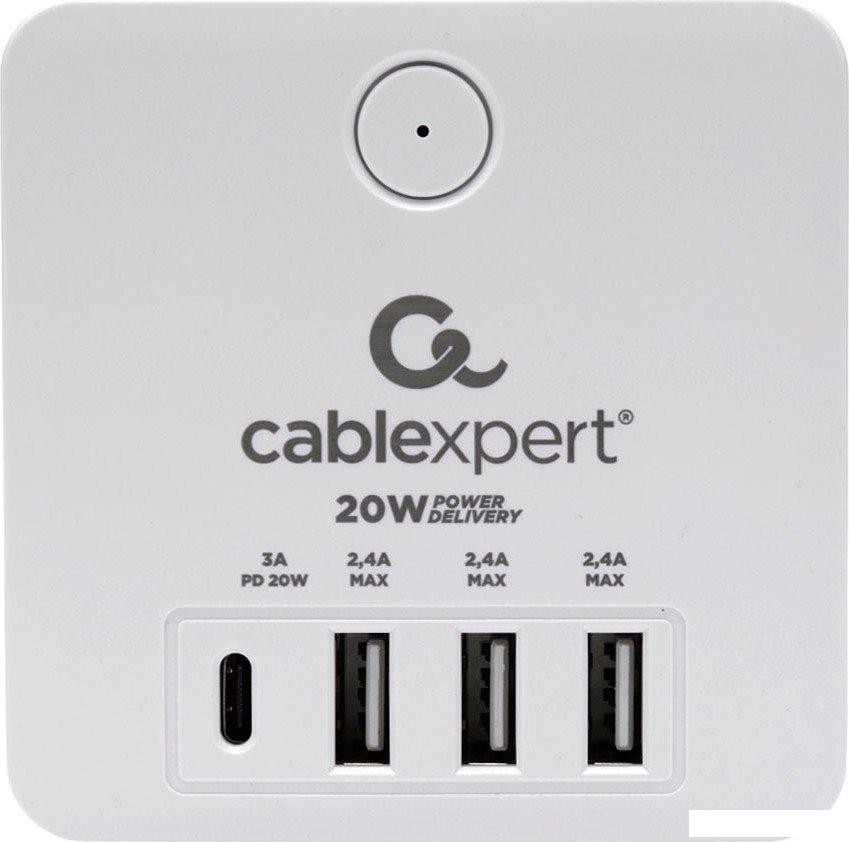 Сетевой фильтр Cablexpert CUBE-4-CU3-W