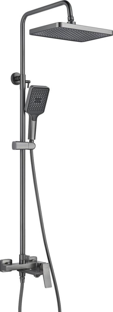 Душевая система  Shevanik S4436T (оружейная сталь)