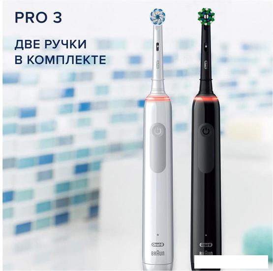 Комплект зубных щеток Oral-B Pro 3 3900 Duo Cross Action + Sensi White D505.523.3H