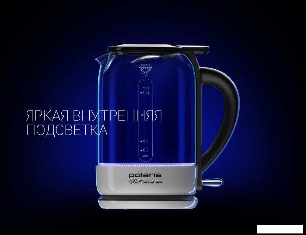 Электрический чайник Polaris PWK 1753CGL (черный/белый)