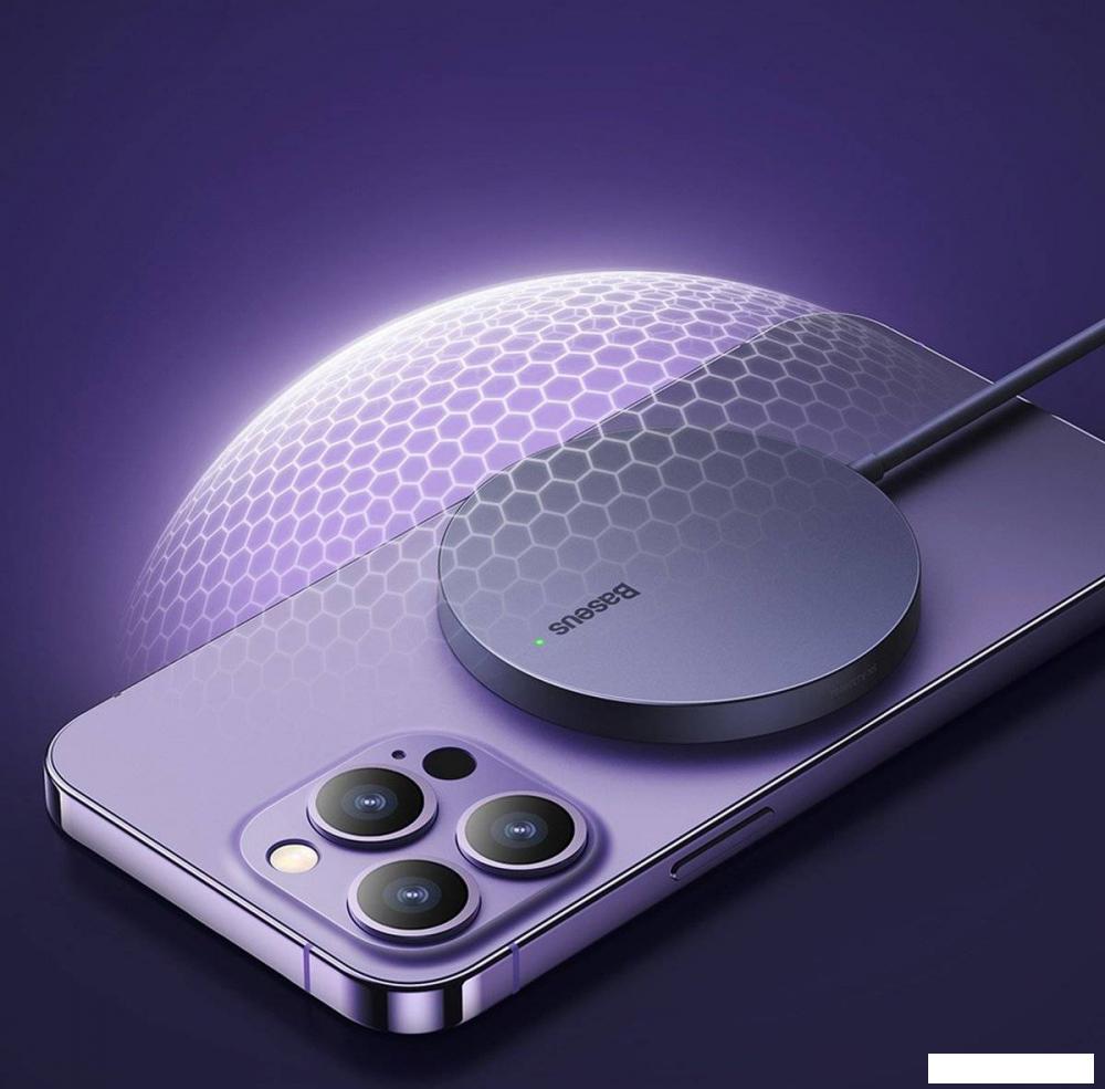 Беспроводное зарядное Baseus Simple Mini3 Magnetic Wireless Charger 15W CCJJ040205