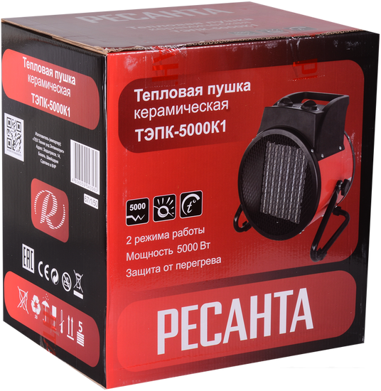 Электрическая тепловая пушка Ресанта ТЭПК-5000К1