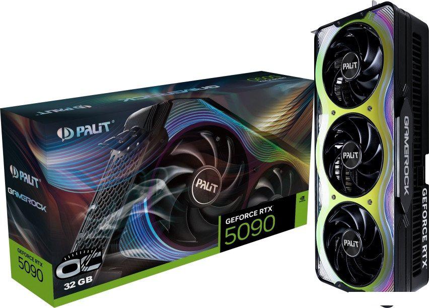 Видеокарта Palit GeForce RTX 5090 GameRock OC NE75090S19R5-GB2020G