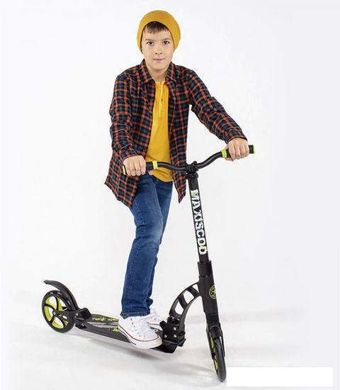 Двухколесный подростковый самокат Maxiscoo GX-200 MSC-GX200-GR (зеленый)