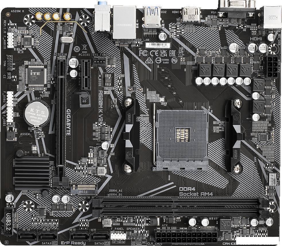Материнская плата Gigabyte A520M K V2 (rev. 1.0)