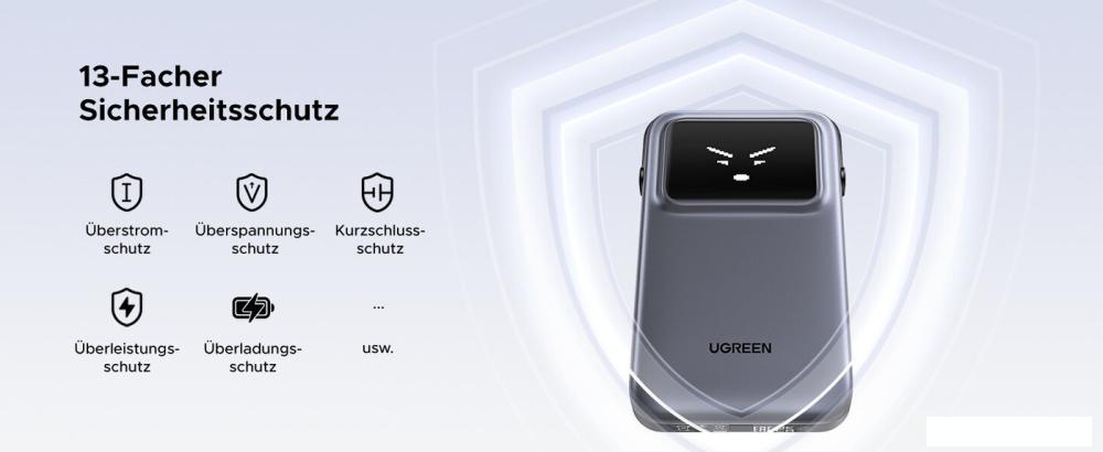 Внешний аккумулятор Ugreen PB511 10000mAh (серый)