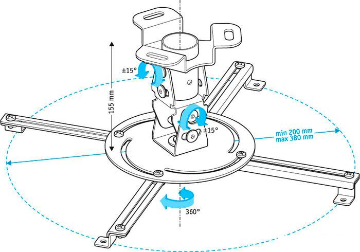 Кронштейн для проектора Holder PR-103 (черный)