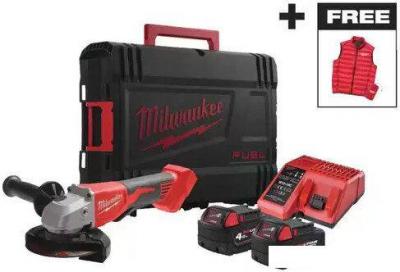 Угловая шлифмашина Milwaukee BLSAG125XPDMC-402X 4933499460 (с 2-мя АКБ, кейс)