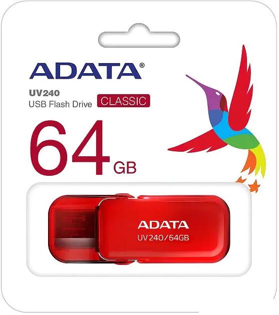 USB Flash ADATA UV240 64GB (красный)