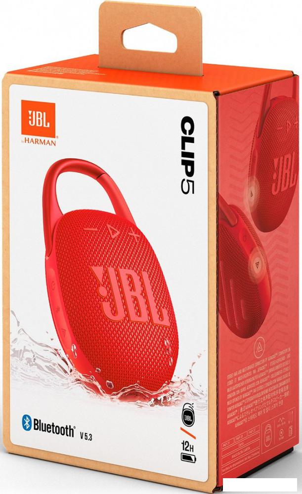 Беспроводная колонка JBL Clip 5 (красный)