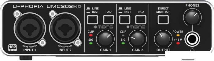 Аудиоинтерфейс Behringer U-Phoria UMC202HD