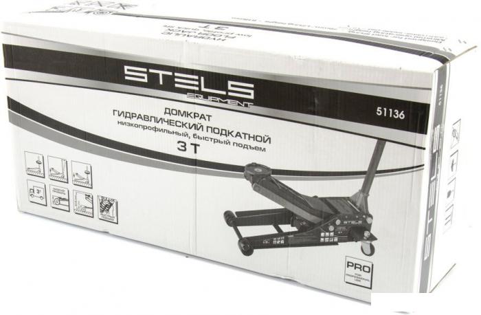 Подкатной домкрат Stels 51136 3т